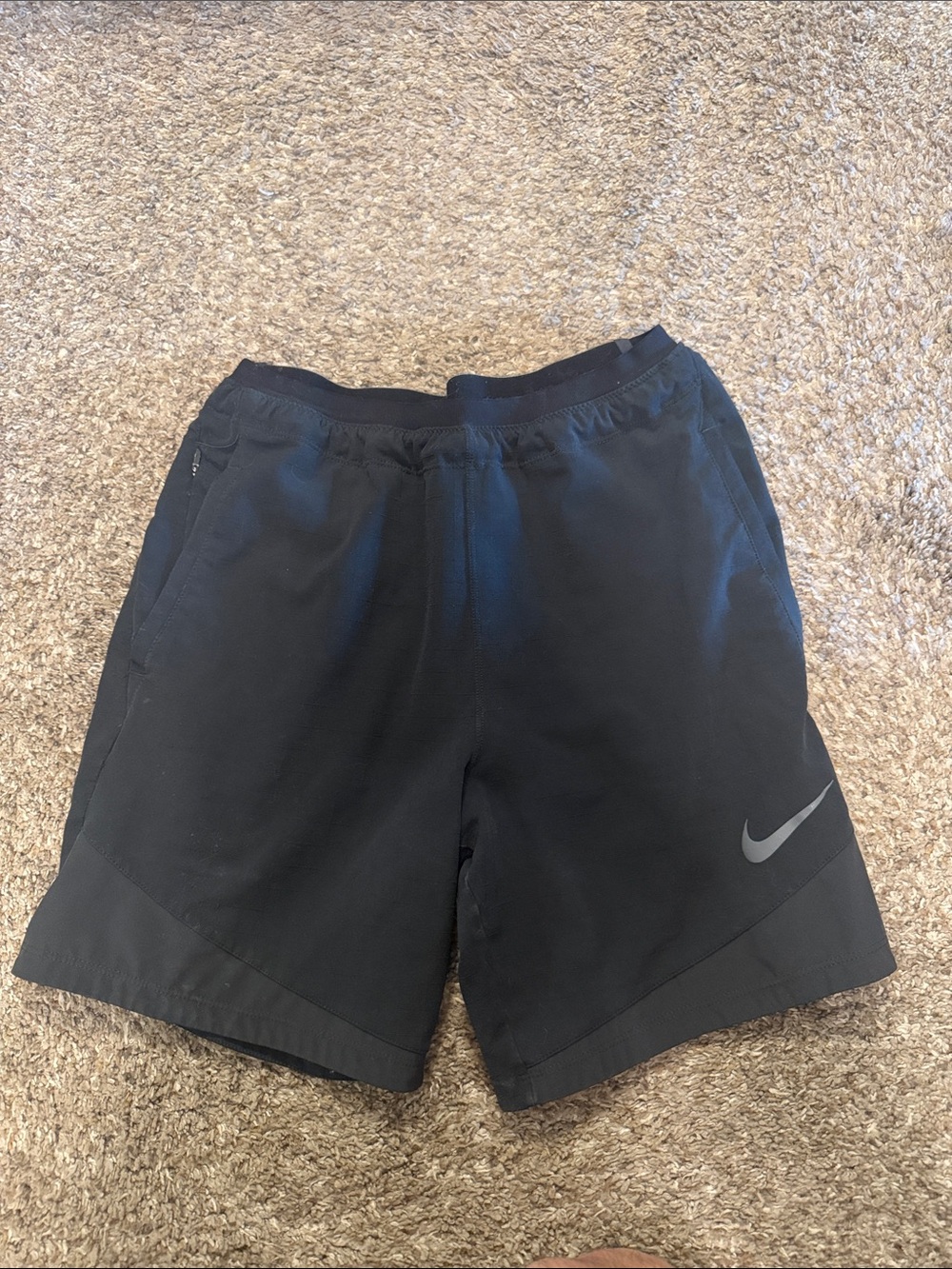 Nike Black Men's Performance Athletic Shorts with Reflective Swoosh